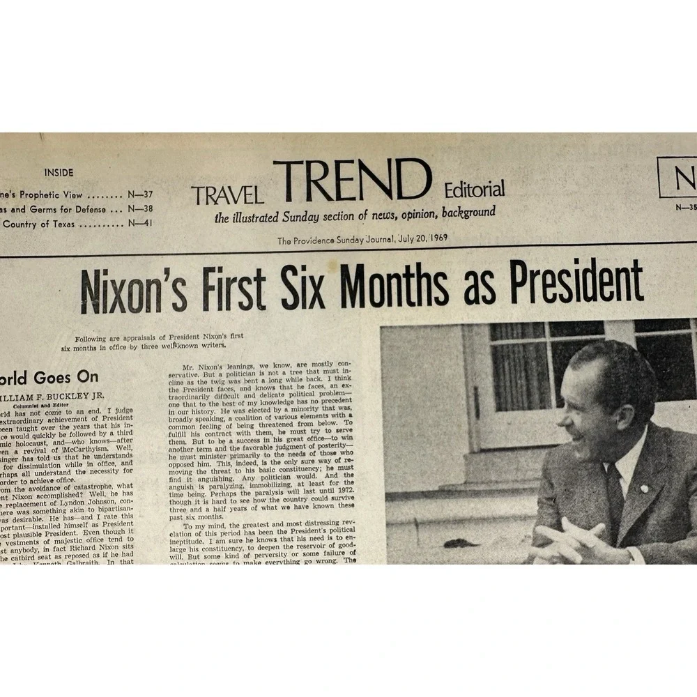 The Providence Sunday Journal Newspaper Travel Trend‎ July 20 1969 Nixon First 6